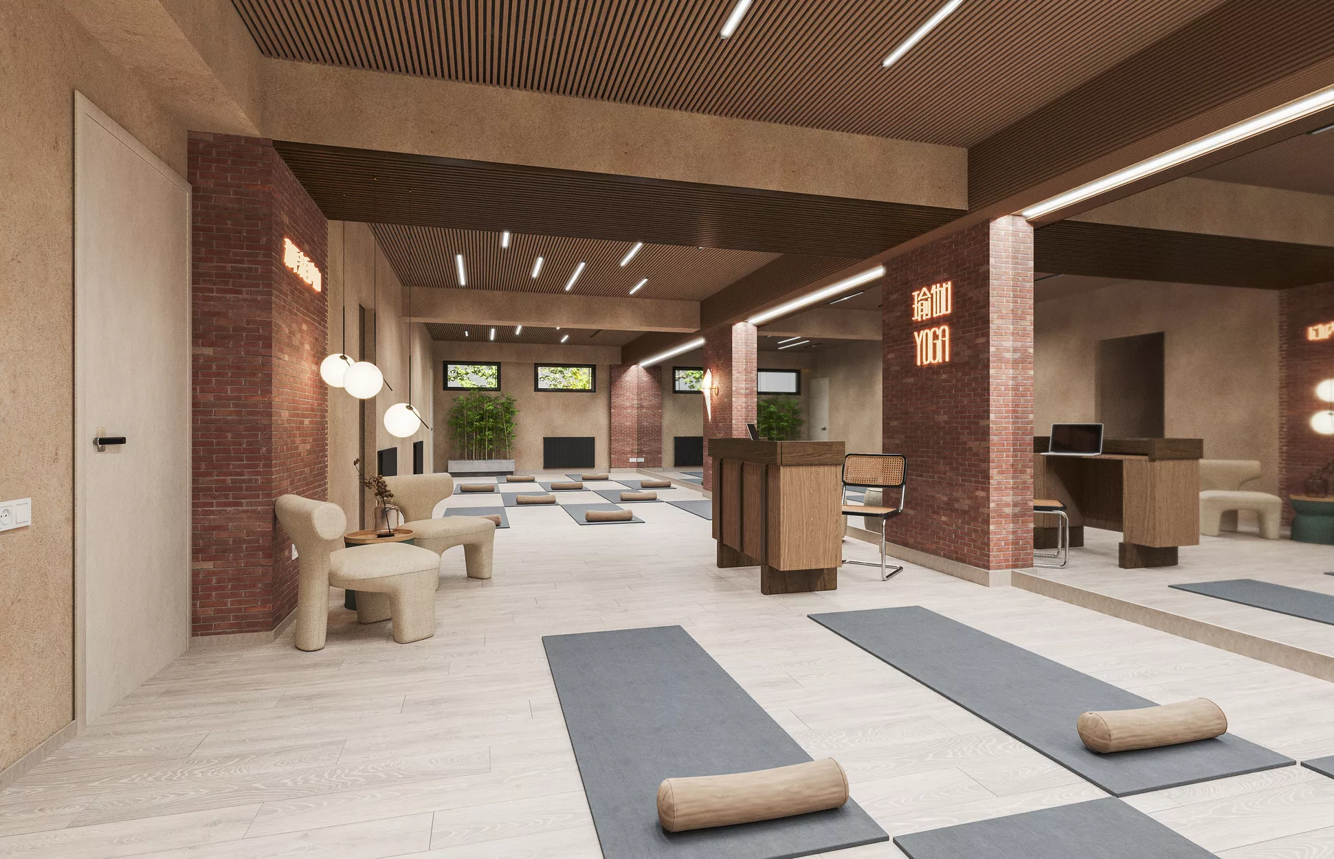 იოგას ინტეირერის დიზაინი