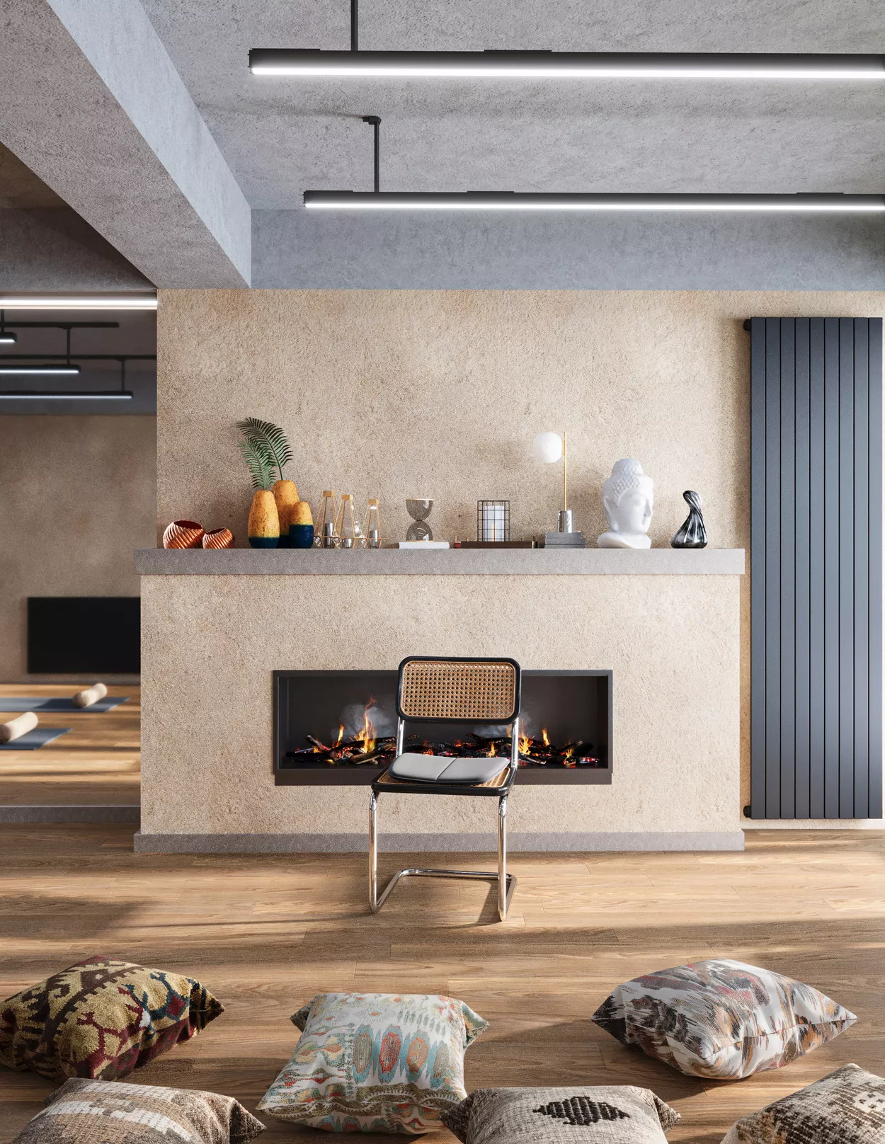 იოგას ინტეირერის დიზაინი