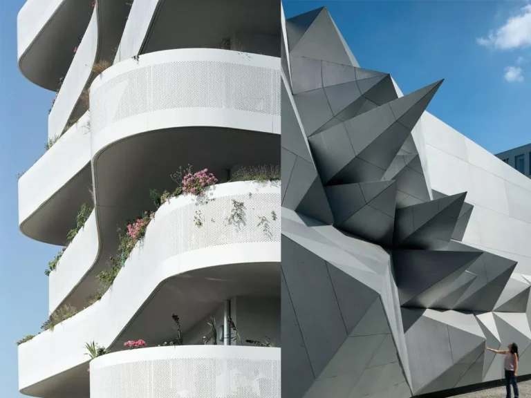 ბასრი და ორგანული არქიტექტურული ფორმების შედარება - ამიგდალას რეაქცია კუთხეებზე